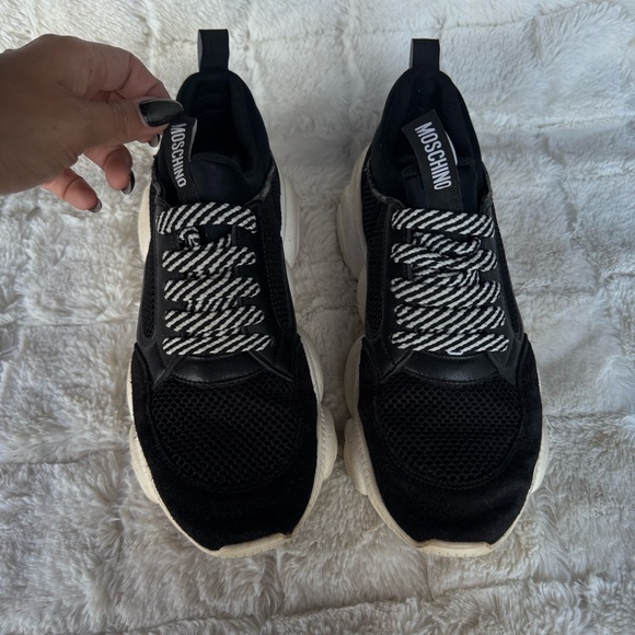 Moschino Black and White Sneakers - Picture 3 of 3